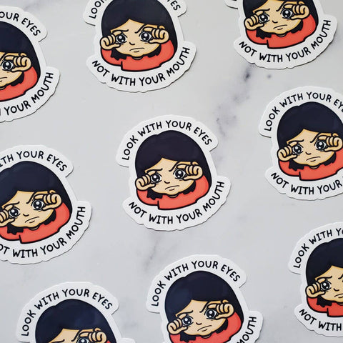 Look With Your Eyes Sticker, Funny Filipino Mom sticker