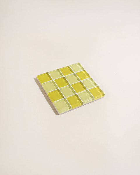GLASS TILE COASTER - Banana Frosting