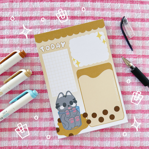 Boba Cat Notepad