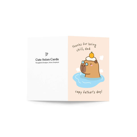 Capybara Father's Day Card | Funny Capy Animal Pun for Dad