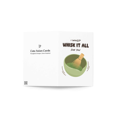 Whisk It All for You | Cute Green Tea Japanese Matcha Asian Greeting Card