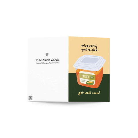 Miso Sorry You’re Sick | Funny Get Well Cards Japanese Paste Encouragement