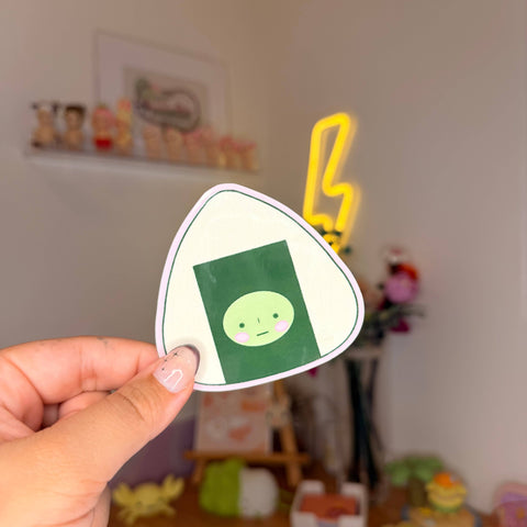 Curious Onigiri Sticker