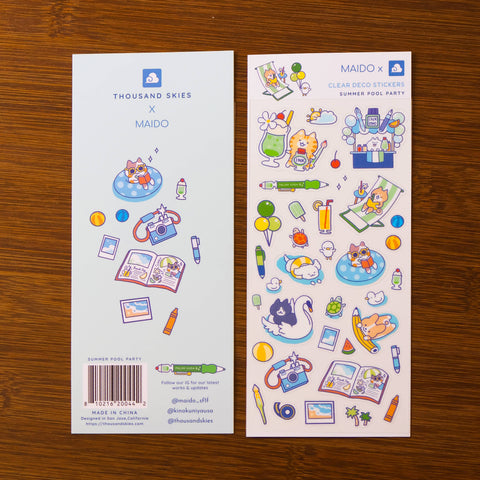 Sticker Sheet - Summer Pool Party
