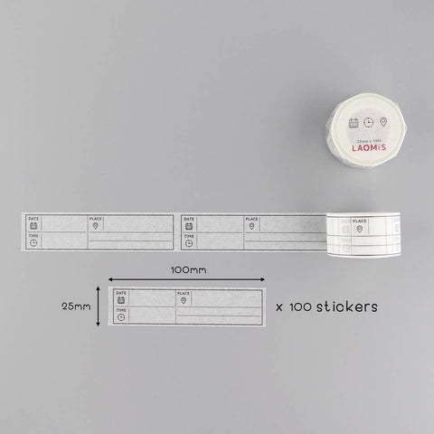 LAOMIS Reminder Invitation Writable Washi Tape