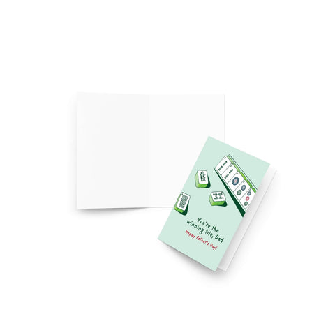 Mahjong Father's Day Card | Funny Asian Winning Tile Chinese Game