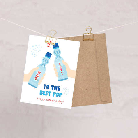 Pop Father's Day Card | Funny Japanese Soda Pun for Best Dad
