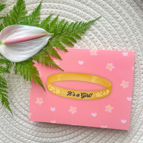 It’s A Girl! - Hawaiian Bracelet Greeting Card