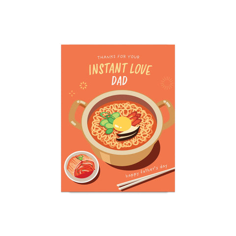 Instant Noodle Father's Day Card | Funny Ramen Pot Pun for Dad