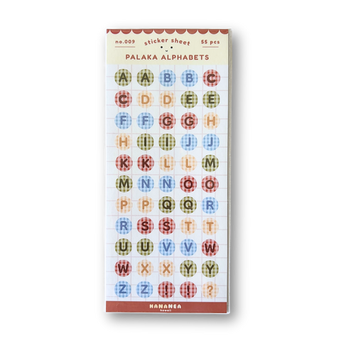 Palaka Alphabet Sticker Sheet