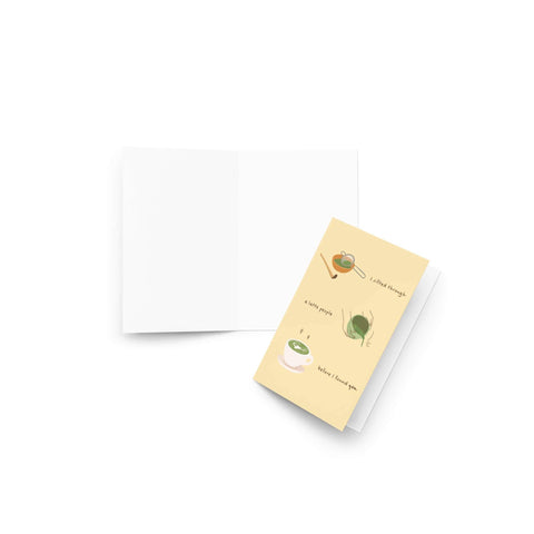 Sifted a Latte | Japanese Green Tea Thinking of You Asian Greeting Card