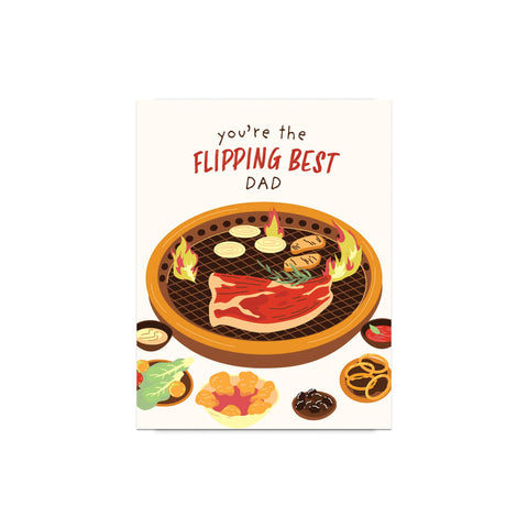 BBQ Father's Day Card | Funny Korean KBBQ Grill Master Card Best Dad