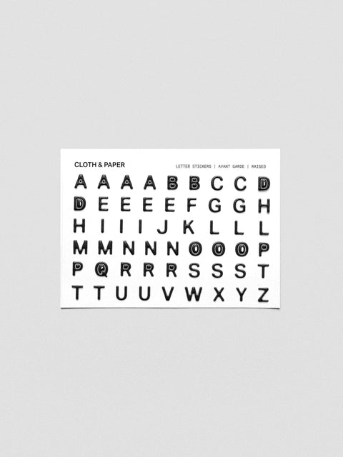 Raised Letter Stickers