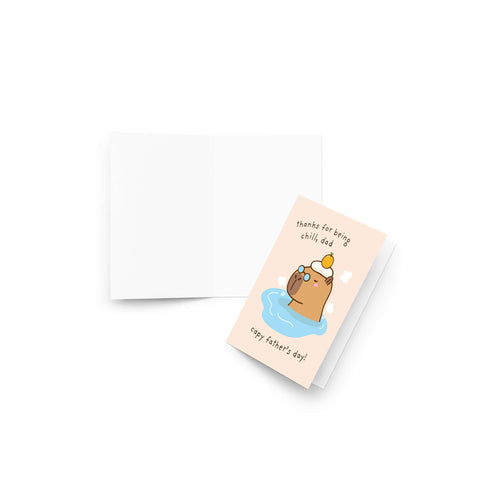 Capybara Father's Day Card | Funny Capy Animal Pun for Dad