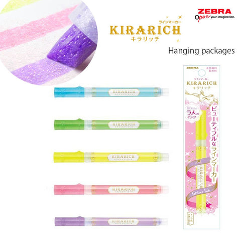 ZEBRA GLITTER HIGHLIGHTER KIRARICH PEN