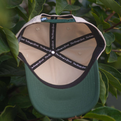 Matcha Upside Down A-Frame Snapback Hat (Natural / Green)