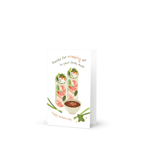 Spring Roll Mother's Day Card | Cute Vietnamese Summer Wrap Pun