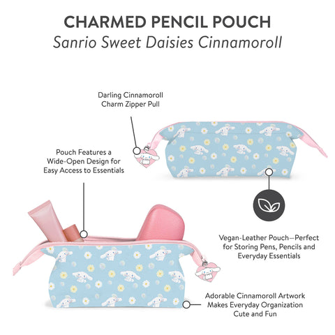 Sanrio Sweet Daisies Cinnamoroll™ Charmed Pencil Pouch