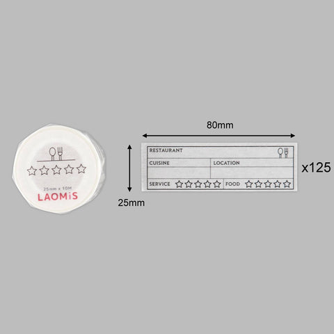 LAOMIS 5 Star Restaurant Rating Writable Washi Tape