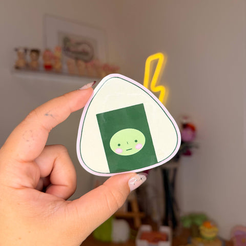 Curious Onigiri Sticker