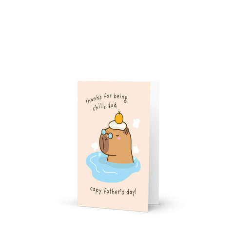 Capybara Father's Day Card | Funny Capy Animal Pun for Dad