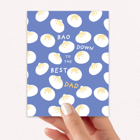Bao Father's Day Card | Funny Steamed Bun Food for Dad