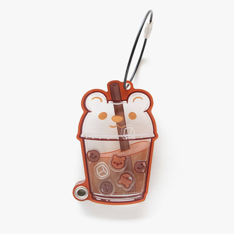 Boba Bear Fillable Shaker Keychain (3.375")