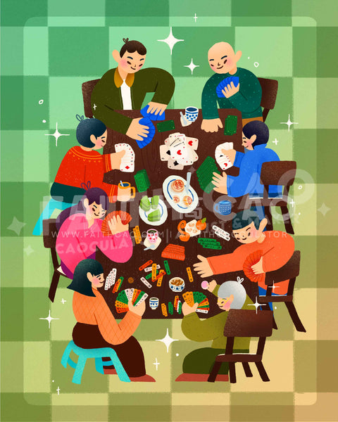 Dining Table Games Print