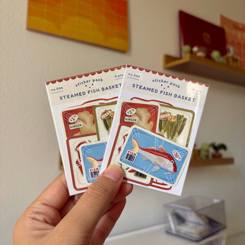 Steamed Fish Basket Sticker Pack