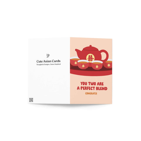 Perfect Blend Asian Wedding Cards | Red Chinese Vietnamese Tea Ceremony