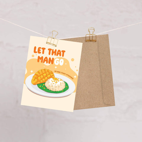 ManGO Funny Divorce Cards | Thai Sticky Rice Dessert Break Up Greetings