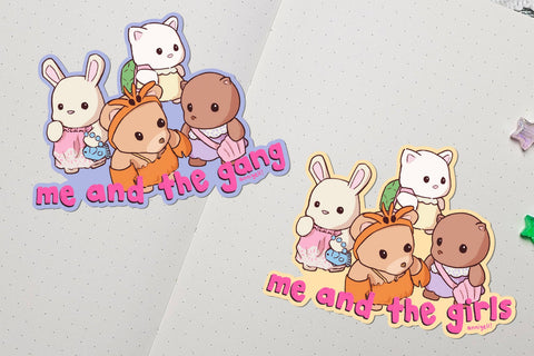 Me and the girls/gang Die-Cut Sticker