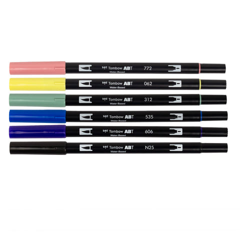 Limited Edition Dual Brush Pen Art Markers, Manga Illustration, Moon