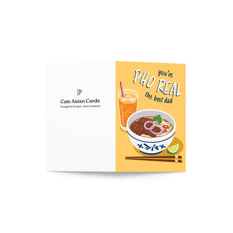 Pho Father's Day Card | Funny Vietnamese Noodle Soup Food Pun