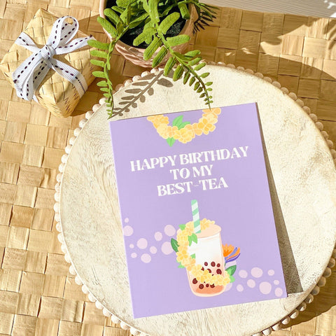 Best-Tea Birthday Card