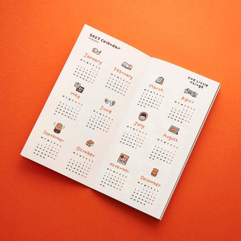 The 2027 Monthly Planner Insert For Travelers Notebook, Tn Size Monthly Schedule Book, Kawaii Dated Refill, The Little Things - Rin! Studio