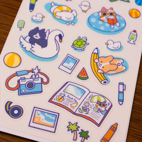 Sticker Sheet - Summer Pool Party