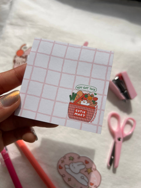 Cute sticky note pad 3x3