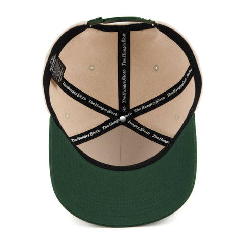 Matcha Upside Down A-Frame Snapback Hat (Natural / Green)