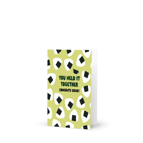 Onigiri Graduation Card | Funny Japanese Rice Ball Food Congrats