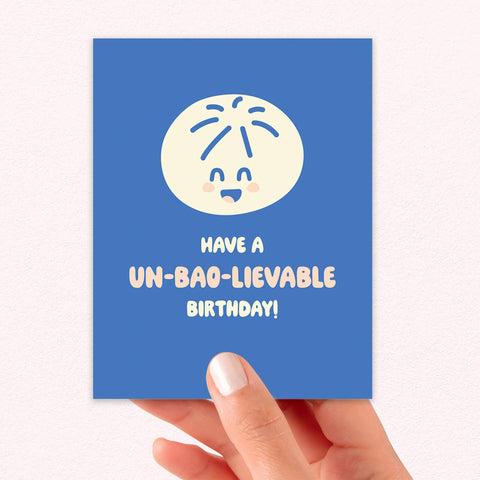 Un-Bao-lieveable Cute Birthday Cards | Asian Bao Dim Sum Food Snacks
