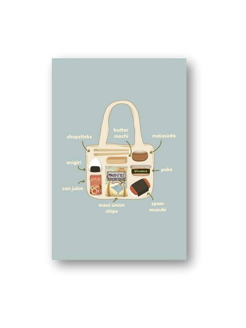 Beach Tote Art Print 5x7