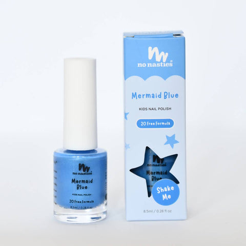 Mermaid Blue Water-Based Nail Polish for Kids