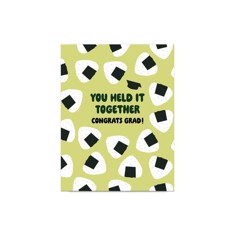 Onigiri Graduation Card | Funny Japanese Rice Ball Food Congrats