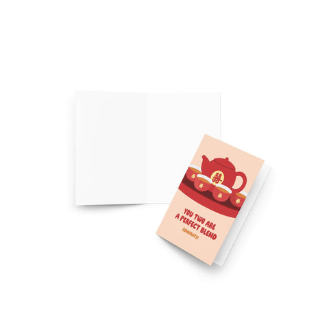 Perfect Blend Asian Wedding Cards | Red Chinese Vietnamese Tea Ceremony