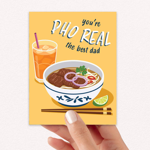Pho Father's Day Card | Funny Vietnamese Noodle Soup Food Pun