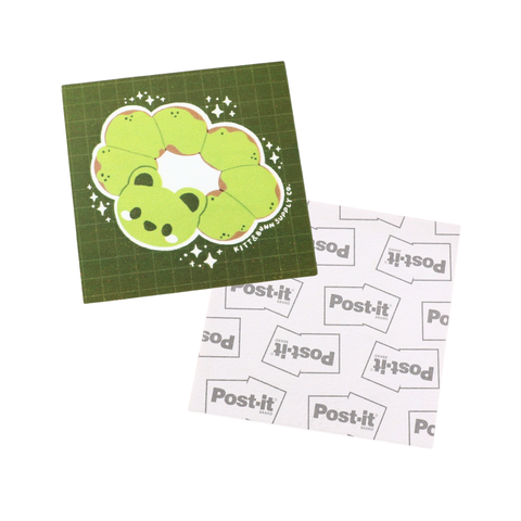 Sticky Notepad Matcha Mochi Doughnut - Bearly Bear