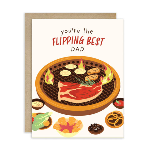 BBQ Father's Day Card | Funny Korean KBBQ Grill Master Card Best Dad
