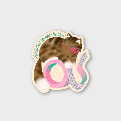 Washi Tape Cat Sticker