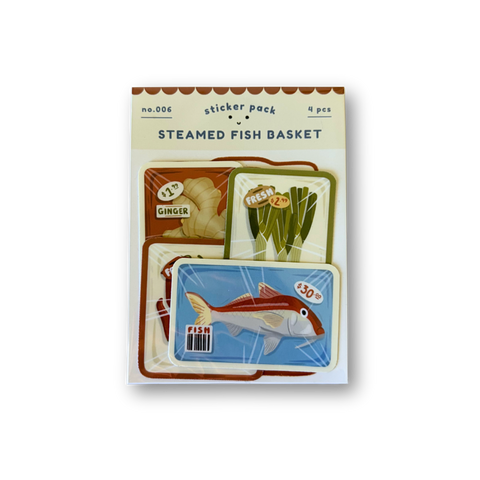 Steamed Fish Basket Sticker Pack